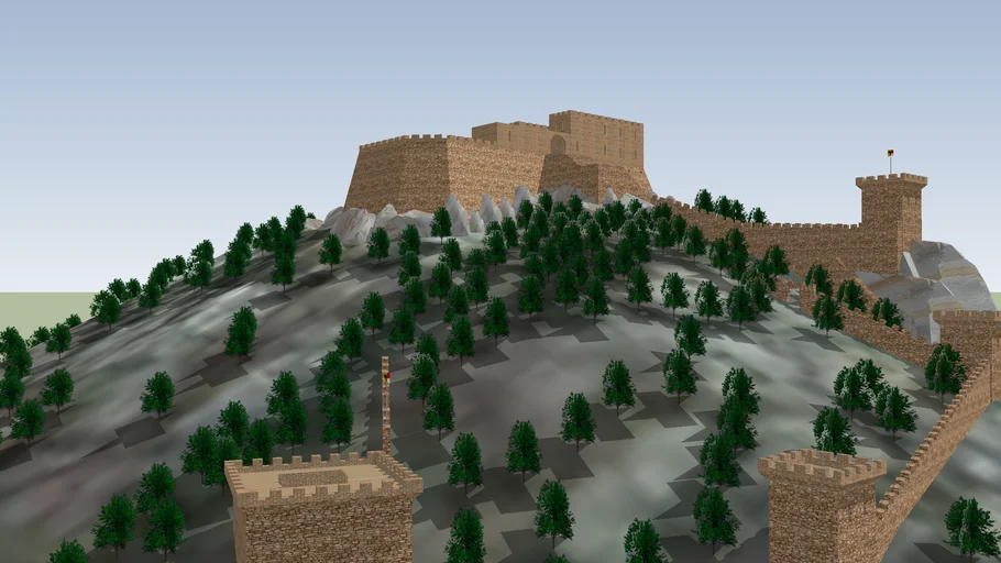 Castello di Acquafredda - Siliqua (ricostruzione 3D, ipotizzata)