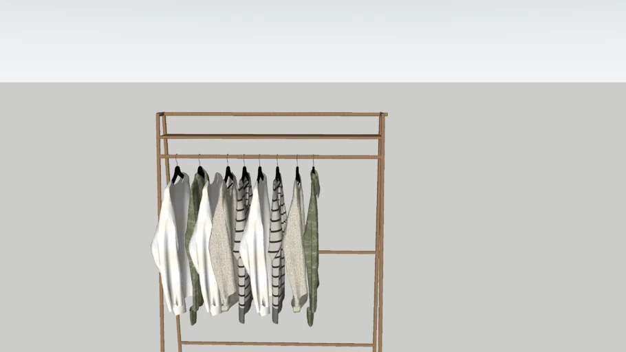standing clothes rack with hangers