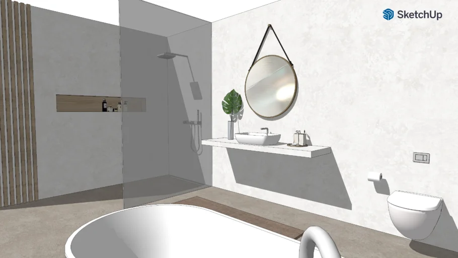 Modern minimal bathroom