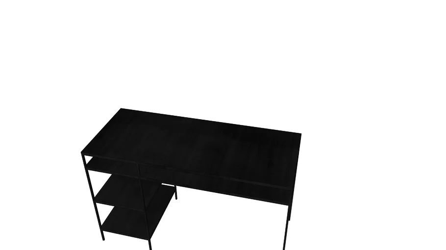bureau metal noir la redoute