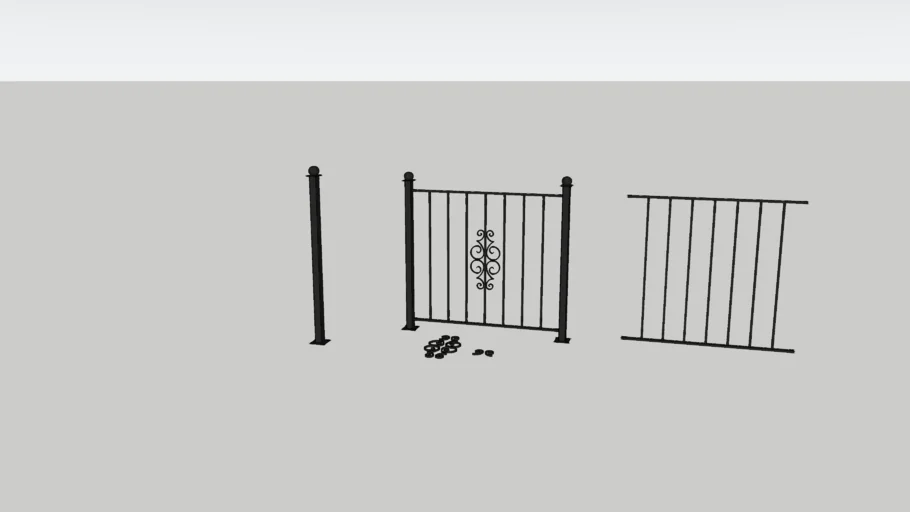Wrought iron rail