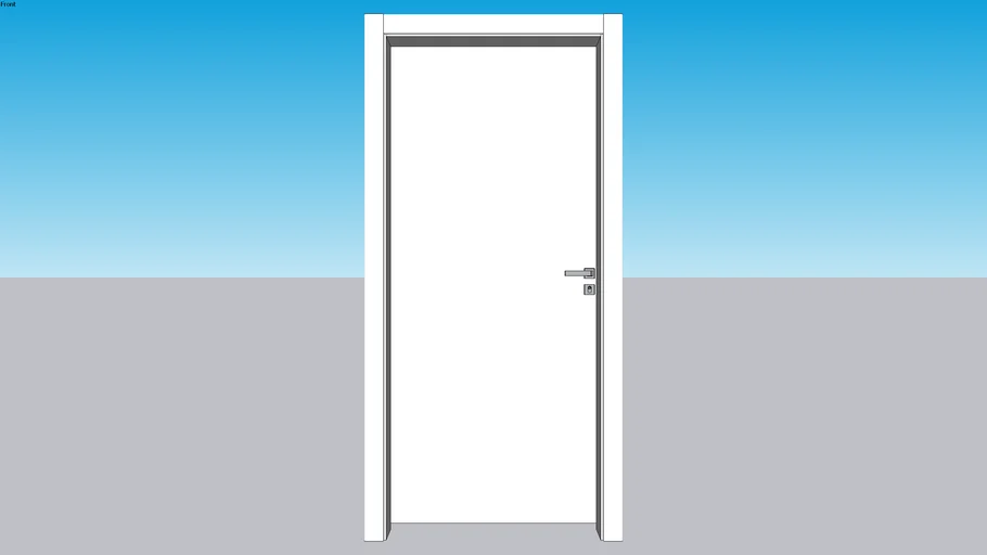 Porta lisa completa 90 X 210 marco 20 cm branco