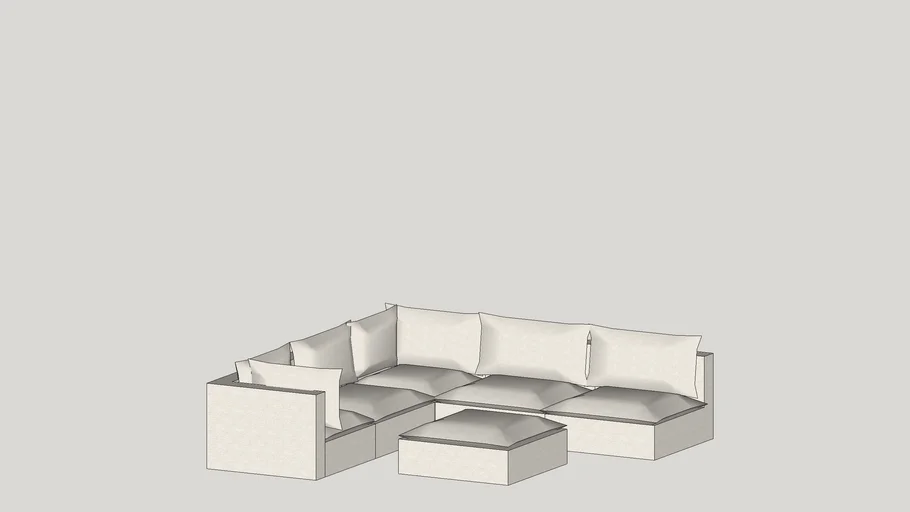 Crate&Barrel Lotus Sectional Sofa