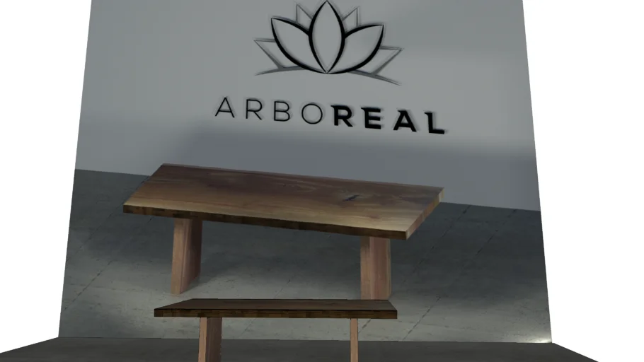 ArboREAL - Mesa de Jantar de Madeira - Tampo Liso