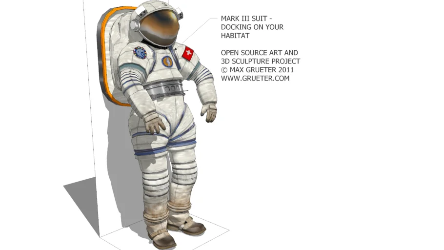 版画 eyewater ver. space suit NASA Artemis XEMU Space Suit - 3D Model by Albin