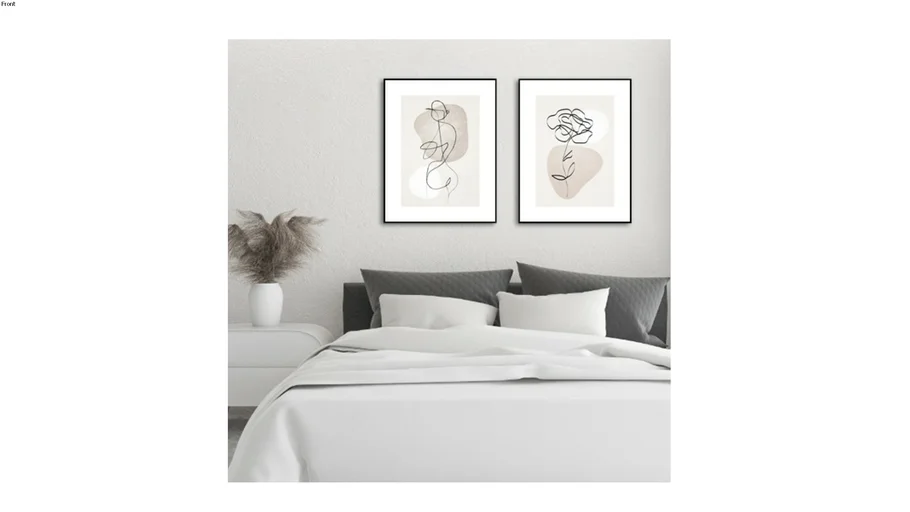 Conjunto de quadros decorativos - Quatro Lados Quadros