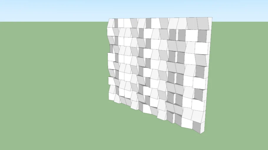 3D Wall cladding white