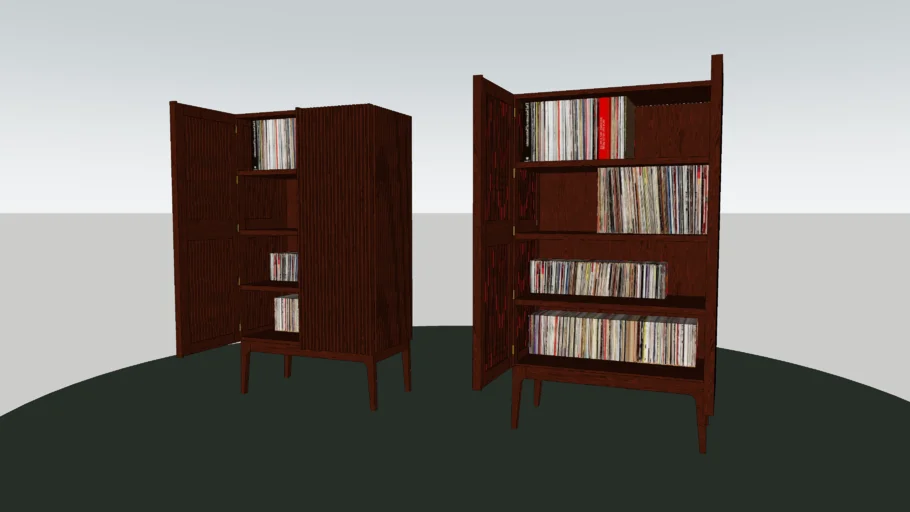 Vinyl record cabinet