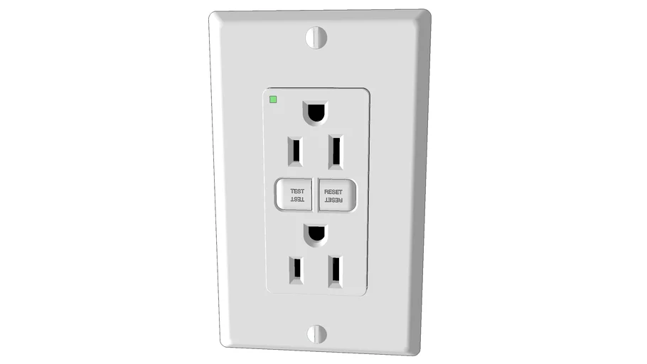 120 V 15 A Electrical Receptacle (NEMA 5-15R) GFCI
