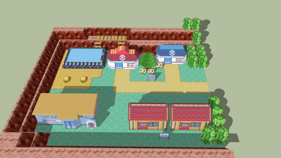 Lavaridge Town in Pokemon Emerald