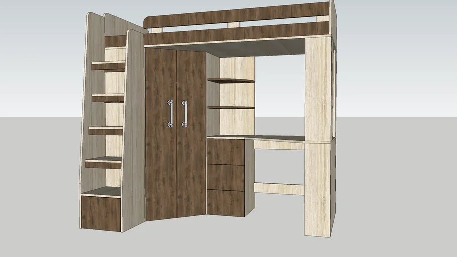 Camarote  Closet Litera con Escritorio