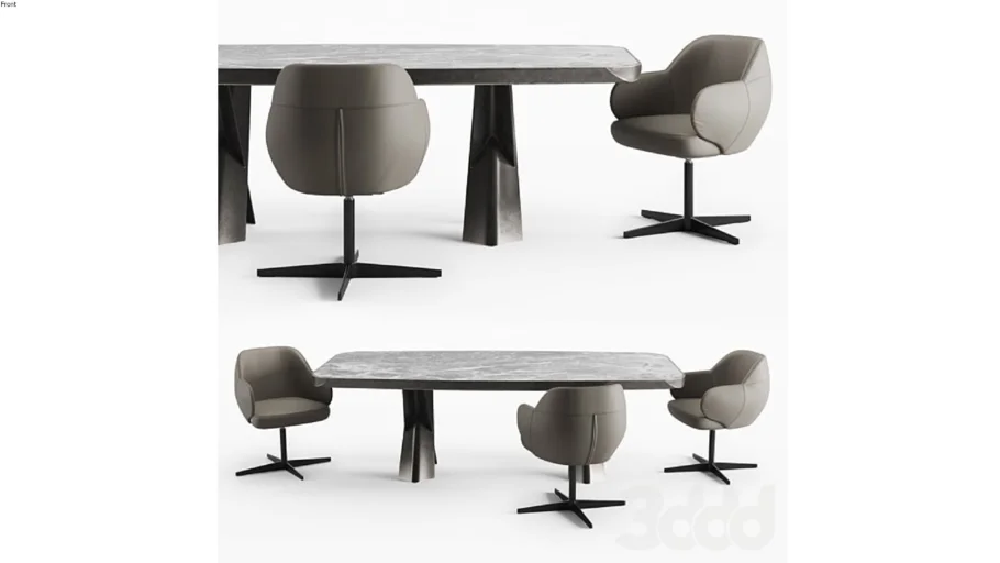 Cattelan Italia Mad Max Keramik Premium table and Bombe X chair