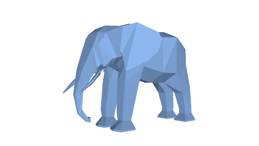 Low Poly Elephant 3D model