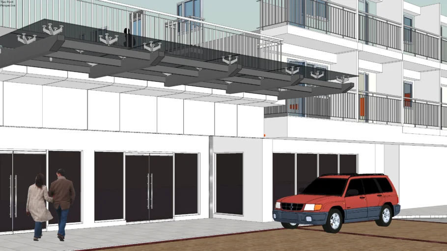 Drop Off Glass Canopy