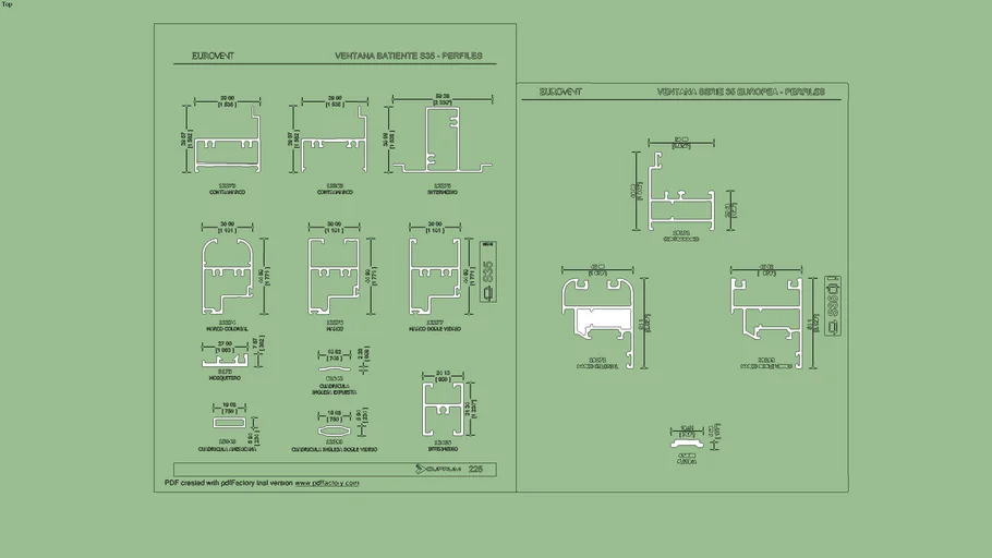 PERFILES DE ALUMINIO EUROVENT SERIE 35