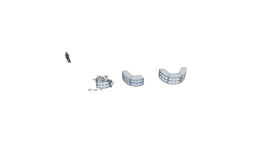 Curved Glass Shelving