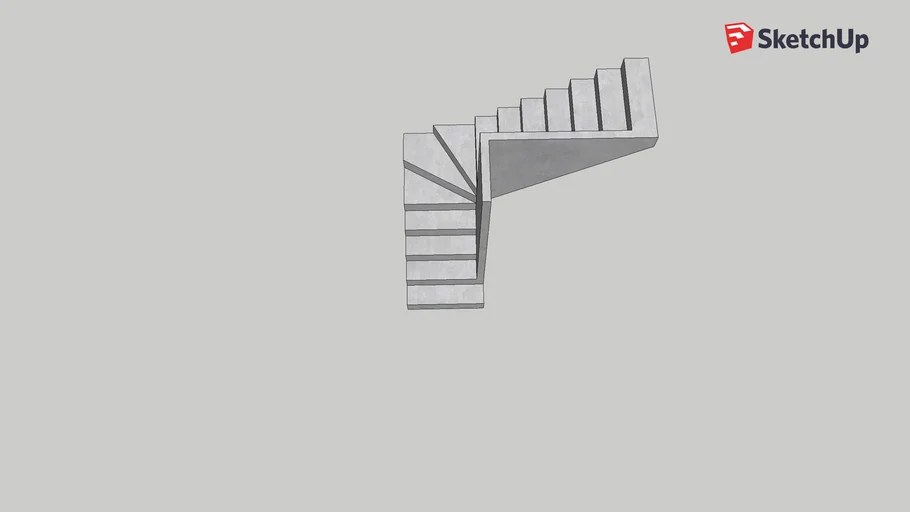 Escalier Beton 1/4