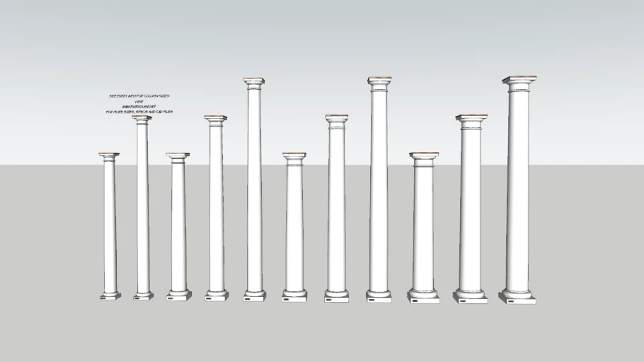 B ~ Tuscan Columns, Round & Smooth