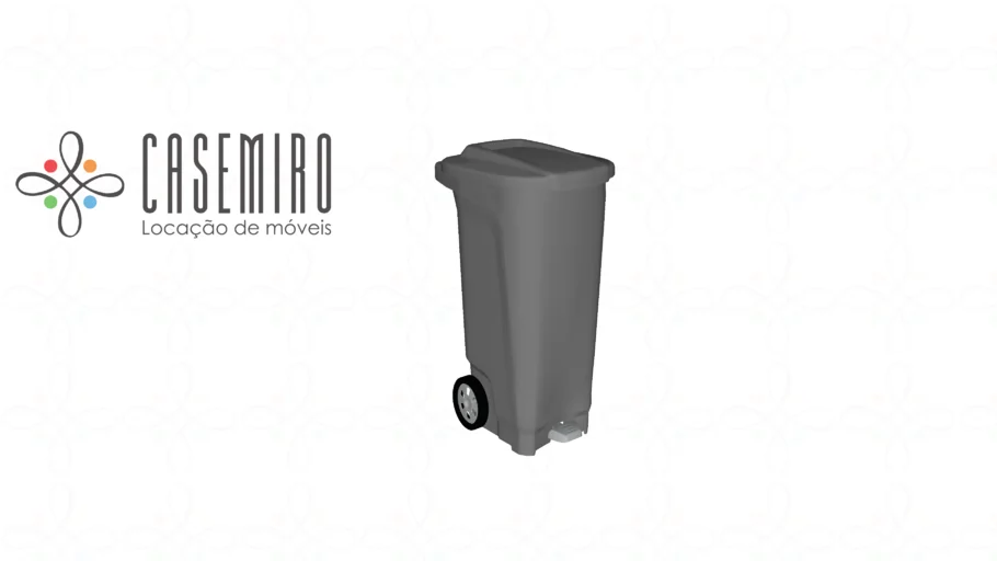 Lixeira coletora cinza 120L - COD 611