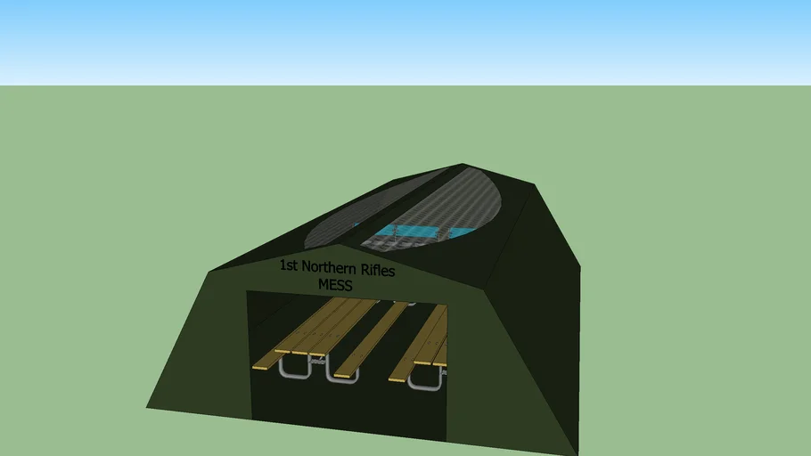 Army mess tent (WITH INTERIOR)