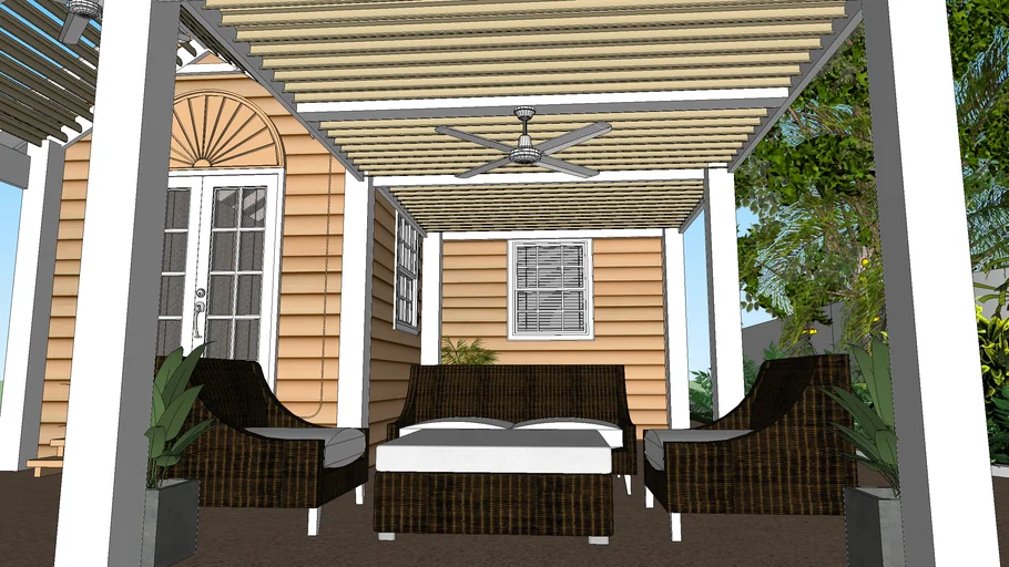 Simple House with Pergola