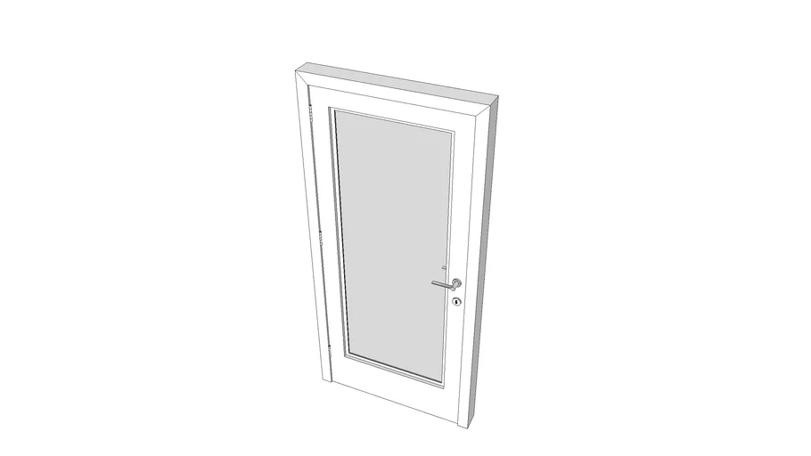 34 inch glass door