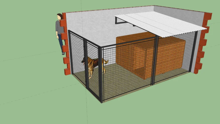(Canil) Cercado e Casa de Cachorro