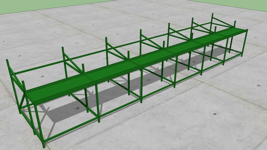 Metal table (6.0 m module) for corrugated steel bars