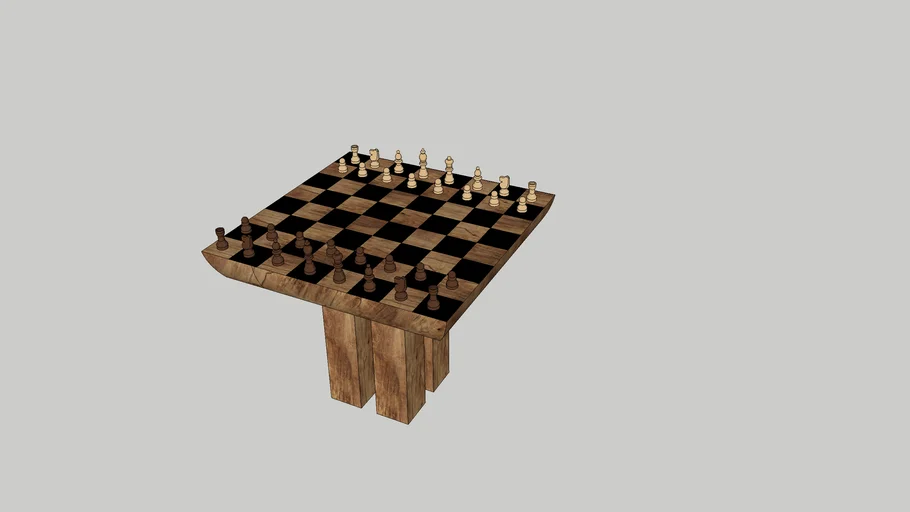 Wood Chess Table