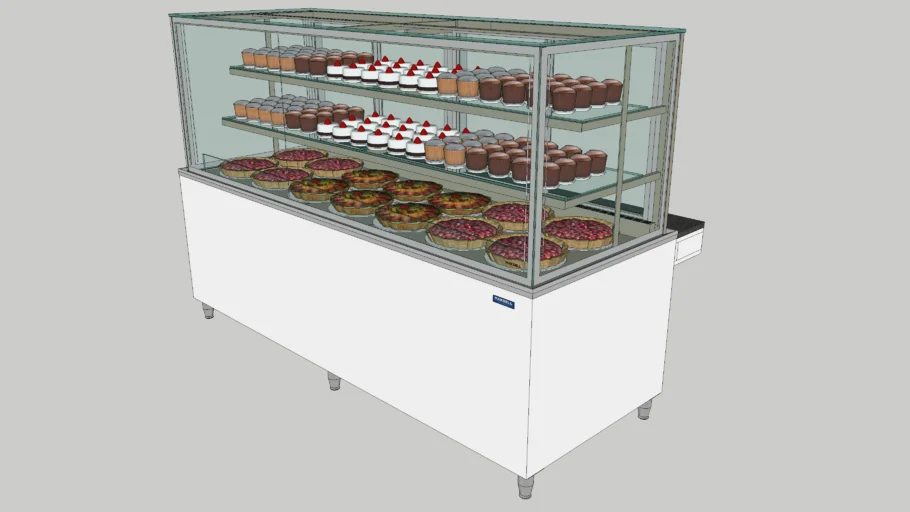 BALCÃO VITRINE ALTO REFRIGERADO VISION 2000 BOLOS PADARIA
