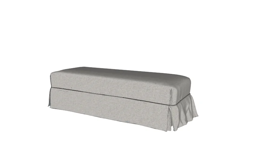 Bespoke bench ottoman with skirt