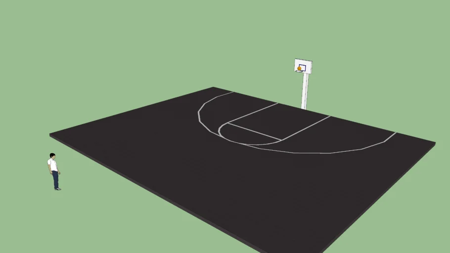 half-court basketball court
