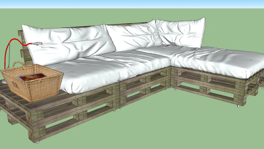 Wooden sofa