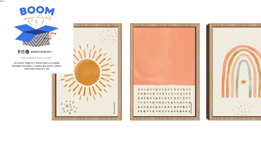 quadro infantil boho