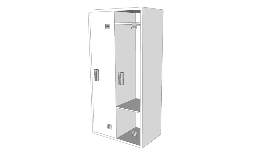 2 door locker cabinet | 3D Warehouse