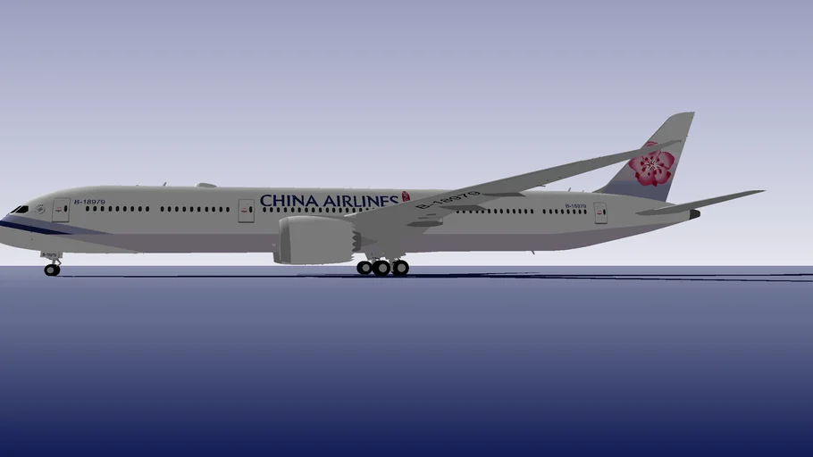 China Airlines中華航空Boeing 787-10 Dreamliner B-18979] | 3D