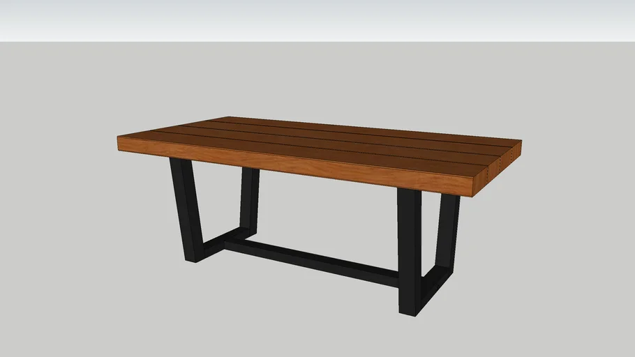72 in. Rustic Urban Industrial Farmhouse Dining Table
