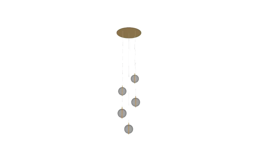 EUROFASE PALMAS 5-LIGHT 24IN INTEGRATED LED MULTI DROP CHANDELIER 47208-018