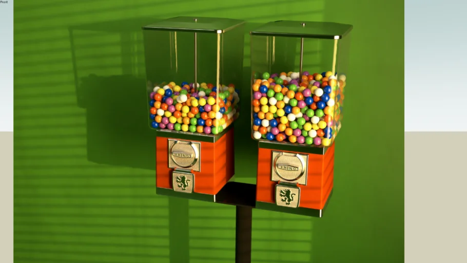 Gumball Machine, High Poly + Render