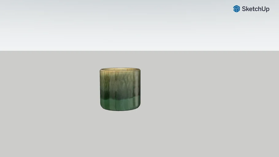 Cache Pot ''Elise'' - Jardinao Ceramique Vert Petit