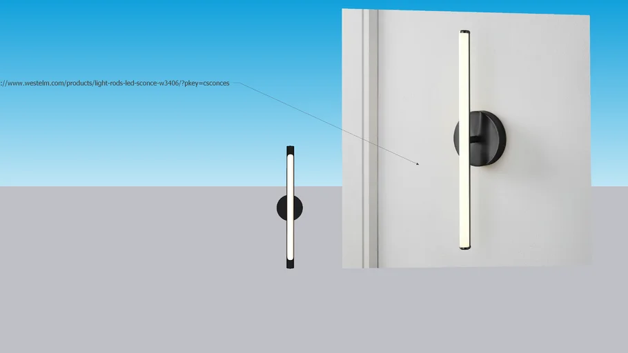 WEST ELM - Light Rods LED Sconce