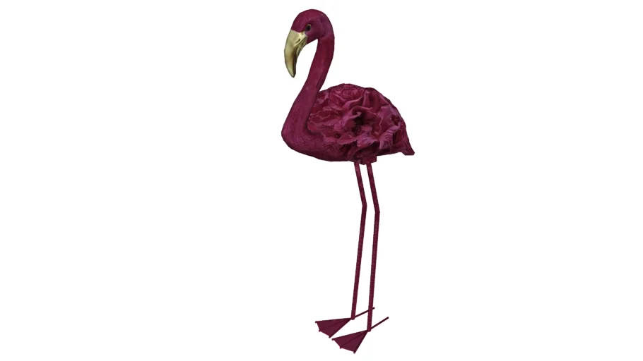 51488 Deco Object Flamingo Flower Pink 75cm