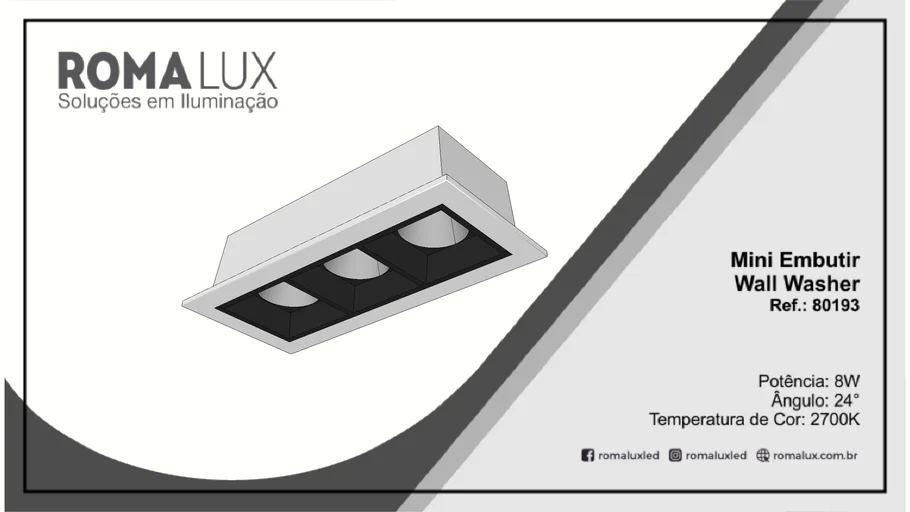 Romalux - Mini Embutir Wall Washer 80193
