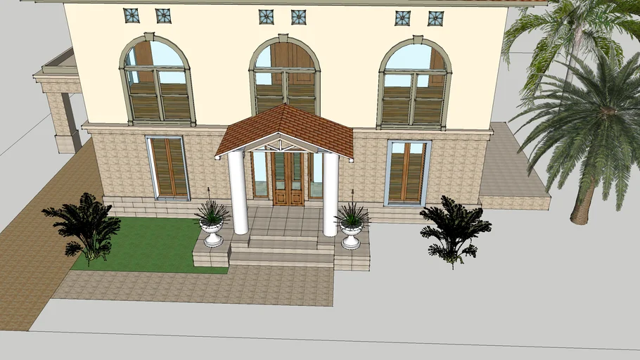 villa in garden