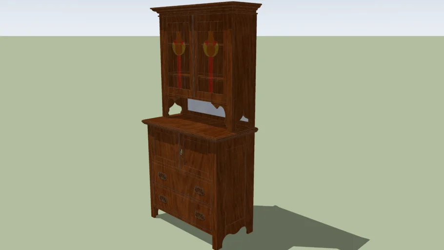 Art Nouveau Display Cabinet | 3D Warehouse