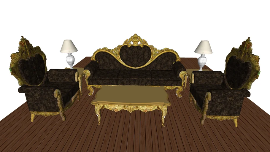 Classic Drawing Sofa set