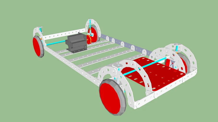 meccano chassis and steering rack
